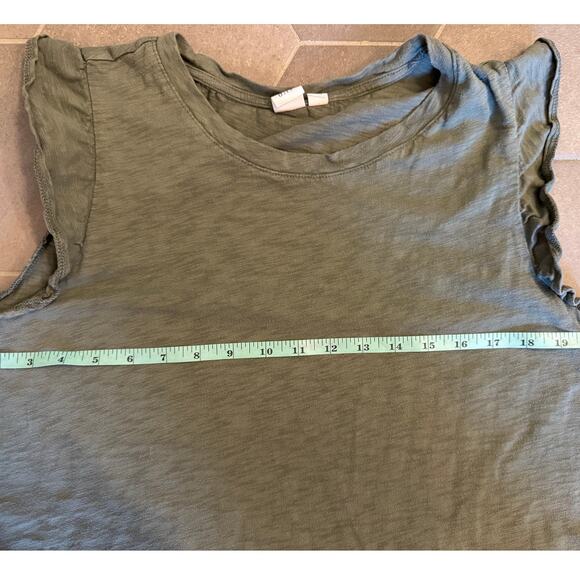 Gap Olive Green T-Shirt Dress Size Large Petite | Cap Sleeves | Cotton Blend - Picture 3 of 4